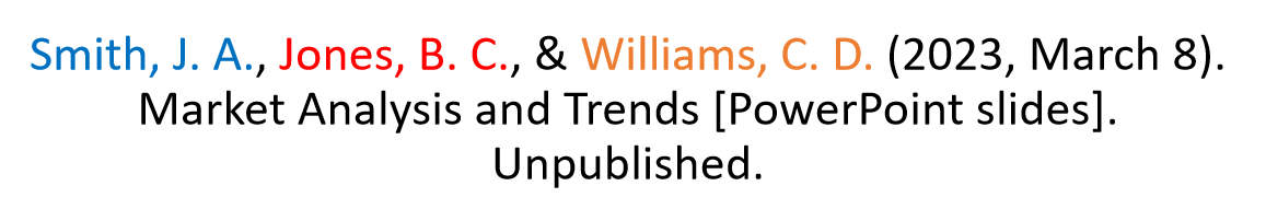 Use commas and ampersand to separate authors