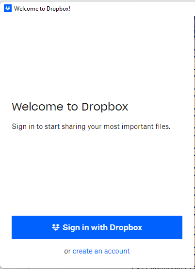 Dropbox login