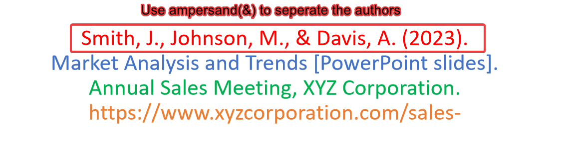 Ampersand to separate authors