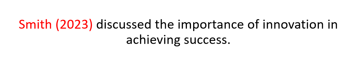 citing author’s name and year when summarizing
