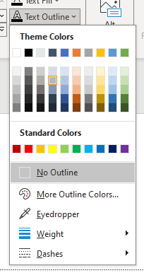 Choose Outline Color
