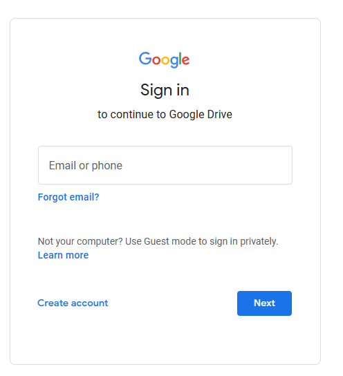 Open Google Drive