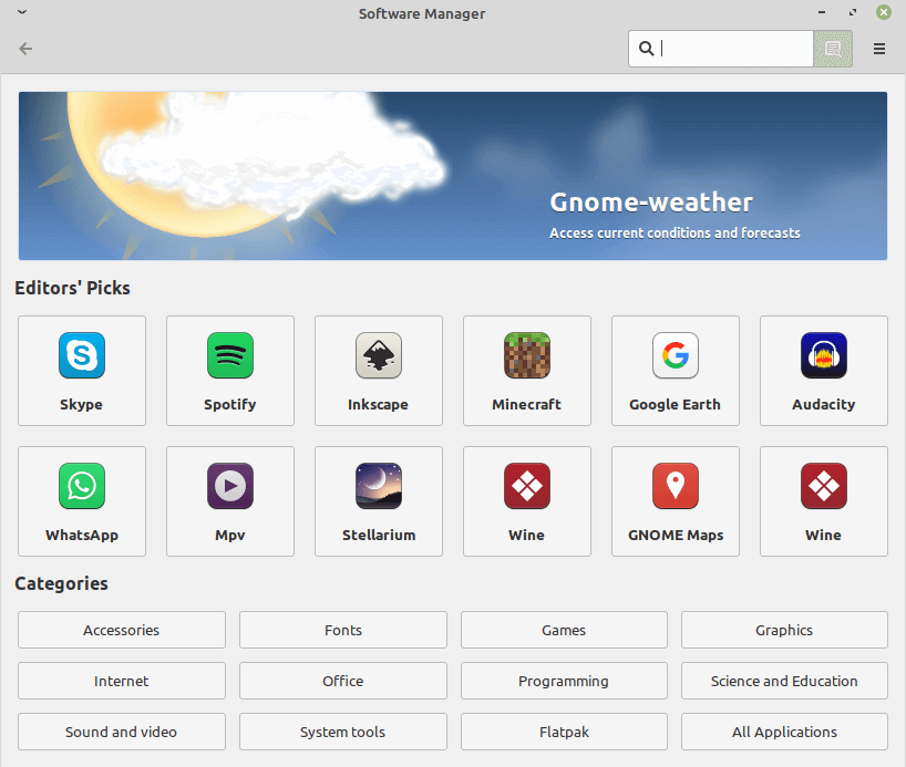 the Software Manager.