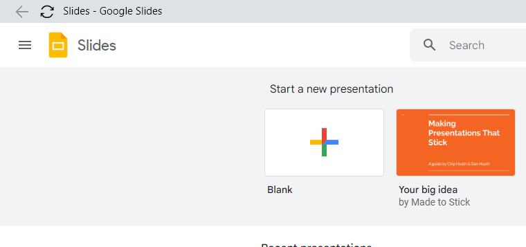 blank presentation
