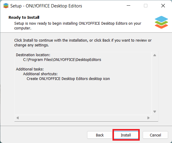 Wait for the installation