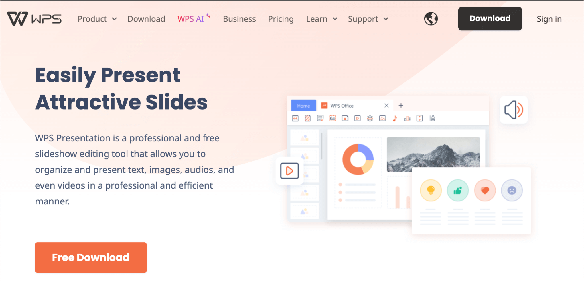 wps presentation features