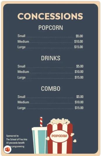 ovie night concession poster