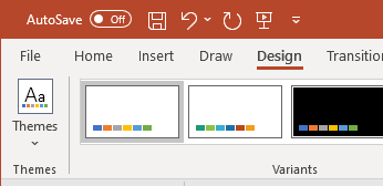  the Design tab.