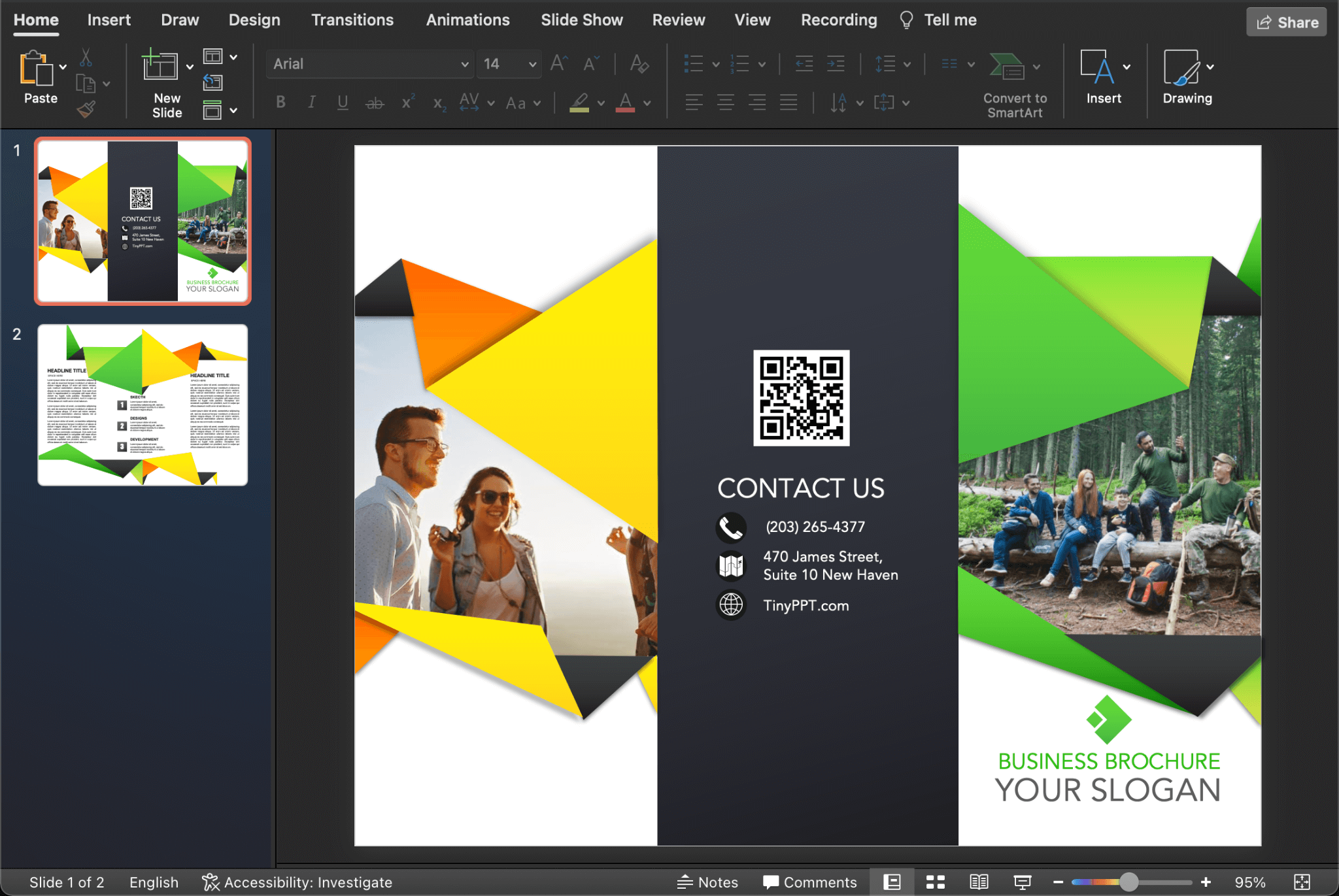 make a brochure in PowerPoint