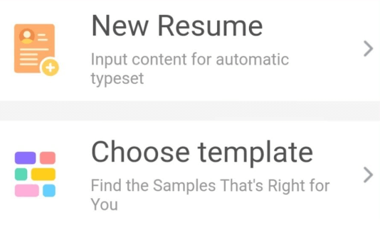 Create new resume in WPS Office.
