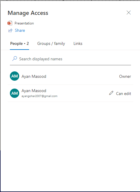 Microsoft 365 Powerpoint Share