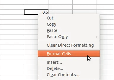Format cells
