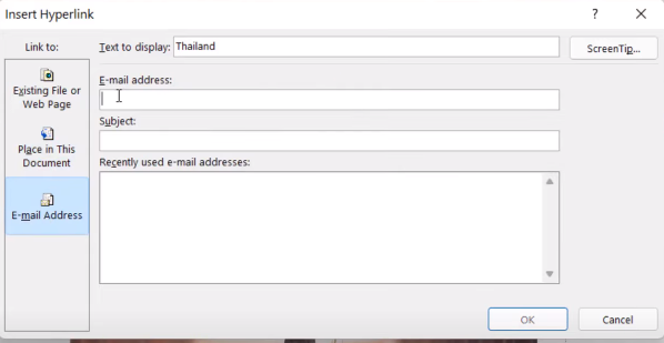 Insert email address.