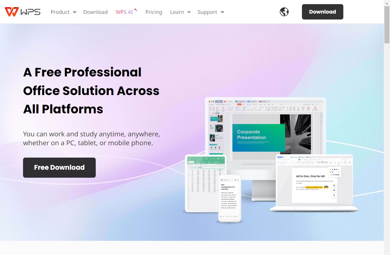 “WPS Office features”