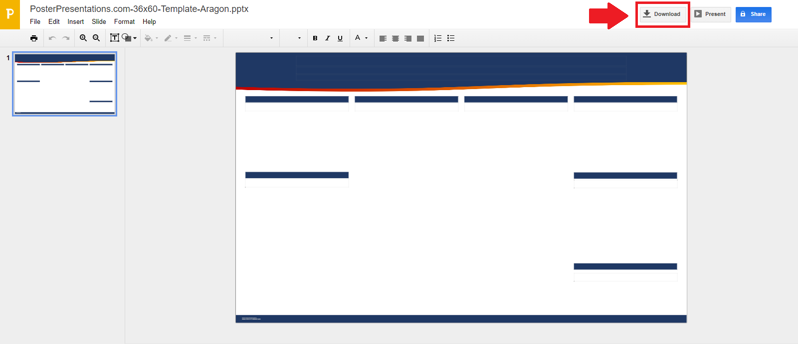 PosterPresentation built-in tools