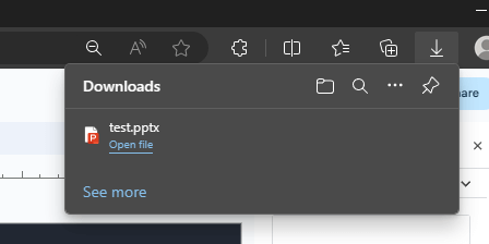 A download window