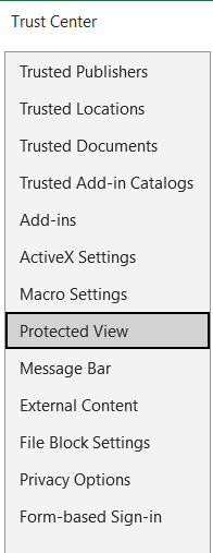 Click protected view