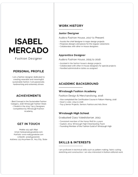  Modern Minimalist Resume Template