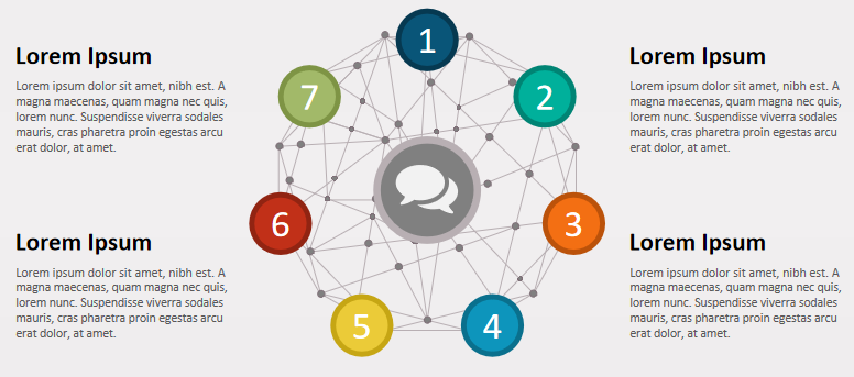 Network Radial SmartArt for PowerPoint