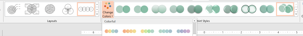 Microsoft PowerPoint how to modify a Venn diagram