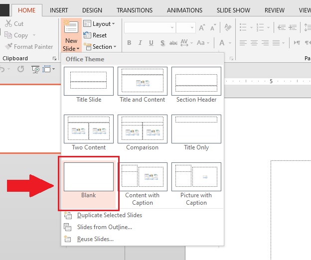 Microsoft PowerPoint Slide Layout