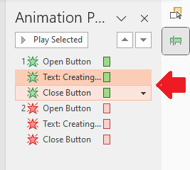  PowerPoint Select objects for trigger