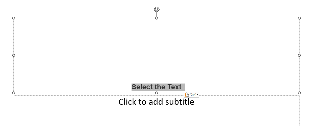 Select the Text