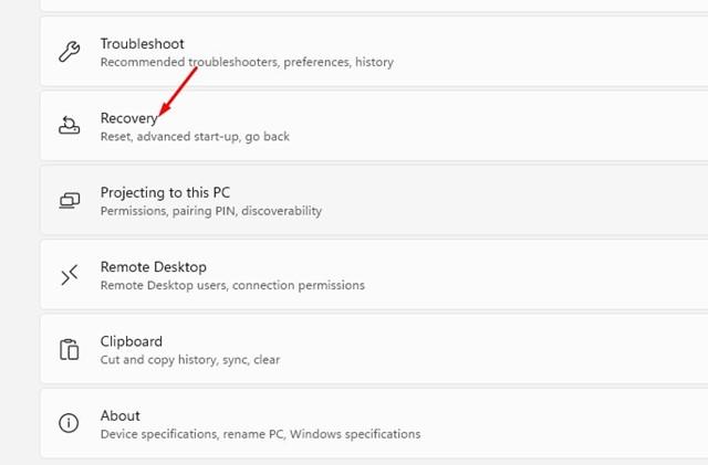 Access Recovery Environment