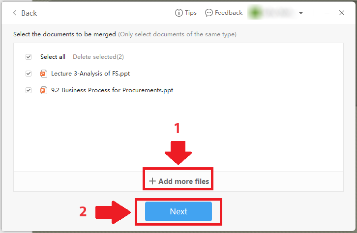 WPS Office add more presentations