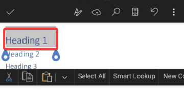 highlight content to update