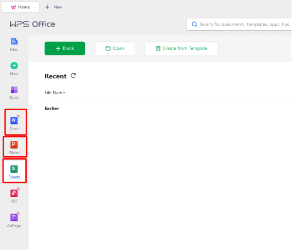 Open Word, Excel, or Powerpoint