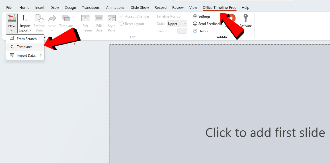 PowerPoint Office Timeline Pro New template