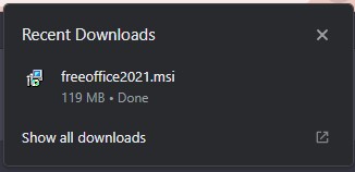 FreeOffice installation file