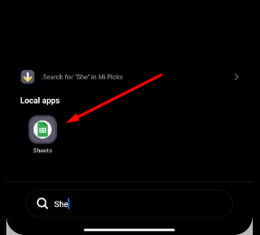 ”Google Sheets on Phone”