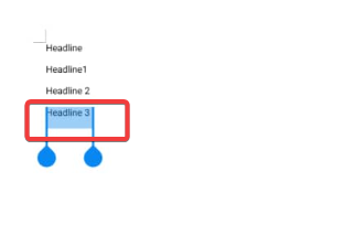 highlight content to update