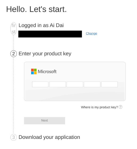 Product key