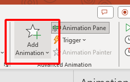 the Add Animation button
