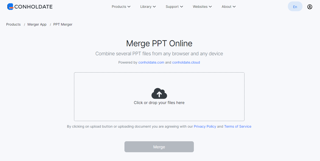Conholdate Home page