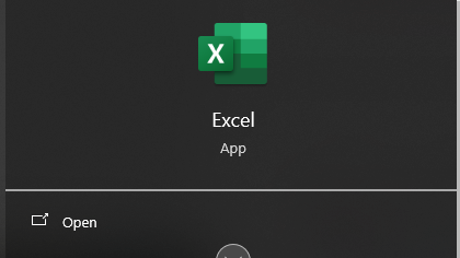 Open Microsoft Excel