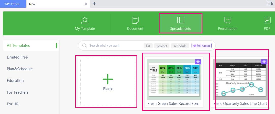 Step-by-step guide on how to use Excel Spreadsheet in WPS Office
