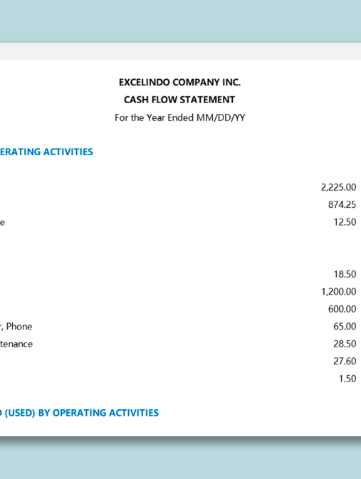 cash flow report chart