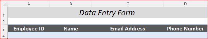 2 Easy Ways to Create a Fillable Form in Excel