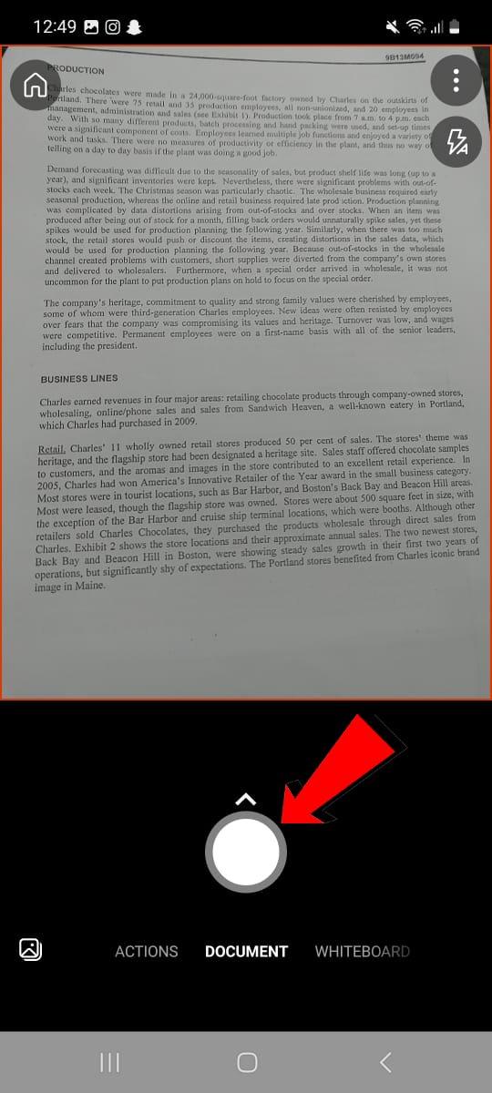  Microsoft Lens take photo of document