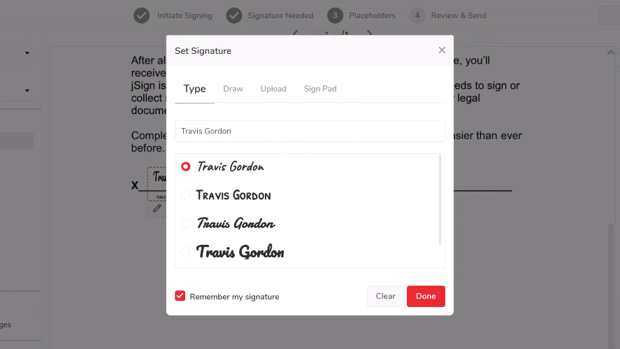 “customize signatures in jSign”