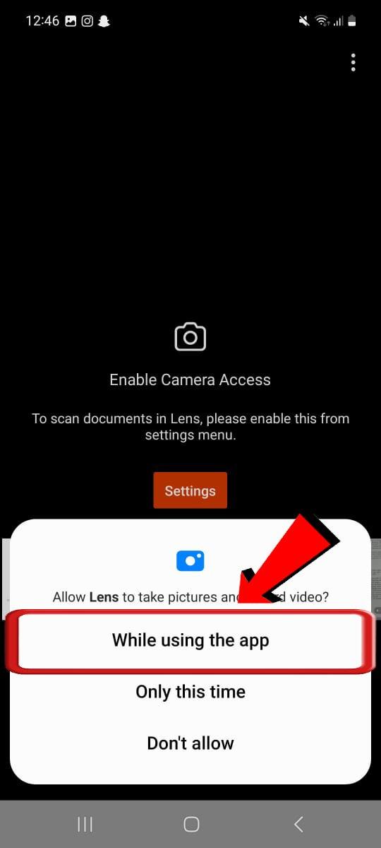 Microsoft Lens allow to take pictures