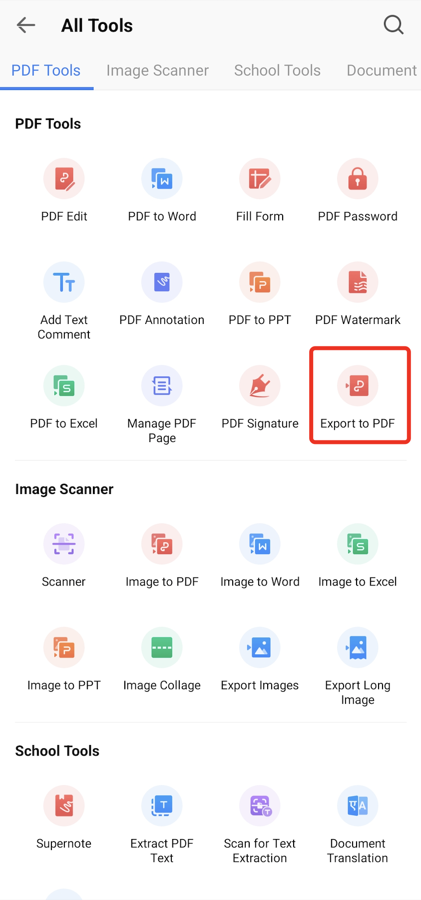 “export to PDF tool by WPS Office”
