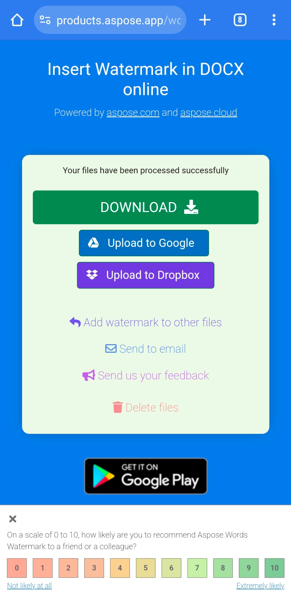  “download watermarked file from aspose”