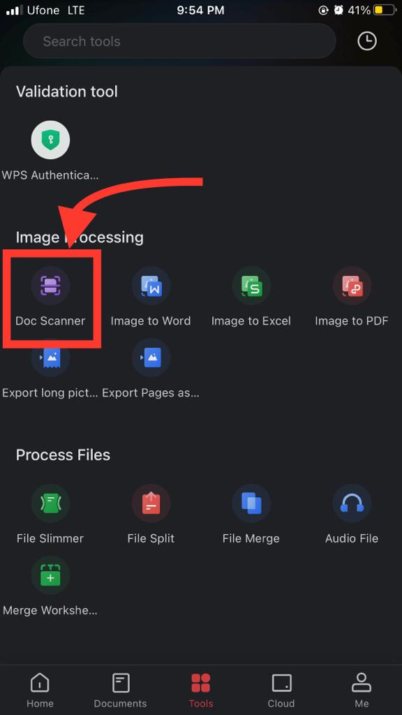 iPhone WPS OCR Doc Scanner