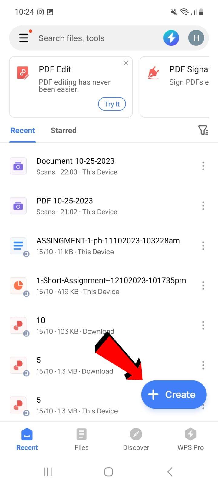 WPS AI Android Create
