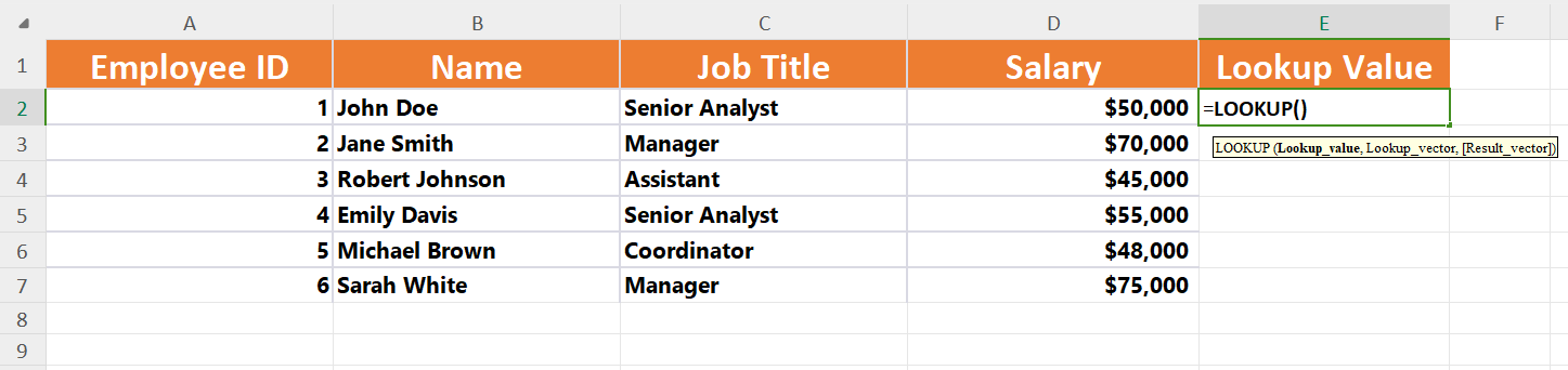 WPS Spreadsheet Lookup function